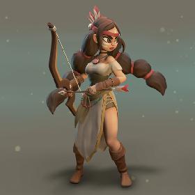 3D model Meli Anim Rig